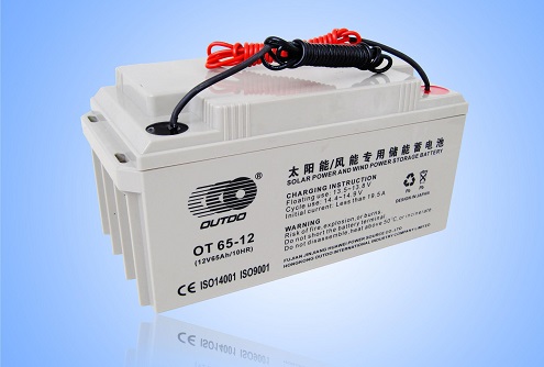 引線式太陽(yáng)能專用膠體蓄電池12V65AH/OT65-12